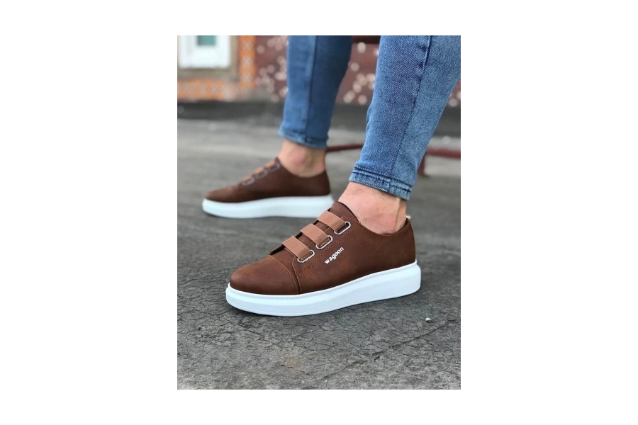 Shoecide Wg026 Taba Kalın Taban Casual Erkek Ayakkabı