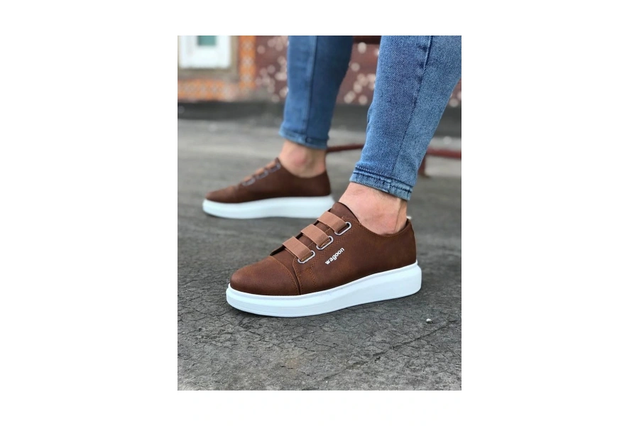 Shoecide Wg026 Taba Kalın Taban Casual Erkek Ayakkabı