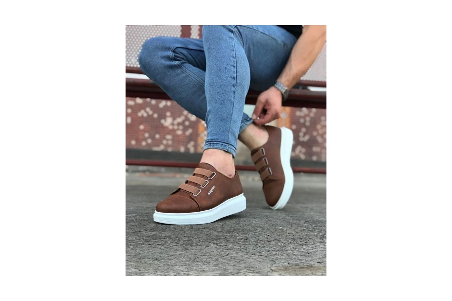 Shoecide Wg026 Taba Kalın Taban Casual Erkek Ayakkabı