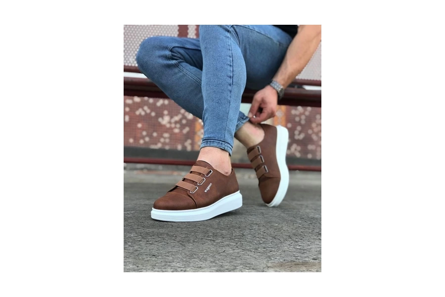 Shoecide Wg026 Taba Kalın Taban Casual Erkek Ayakkabı