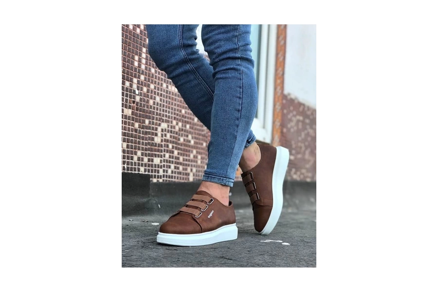 Shoecide Wg026 Taba Kalın Taban Casual Erkek Ayakkabı