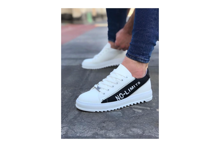 Shoecide Wg027 Beyaz Siyah No Limit Erkek Casual Ayakkabı