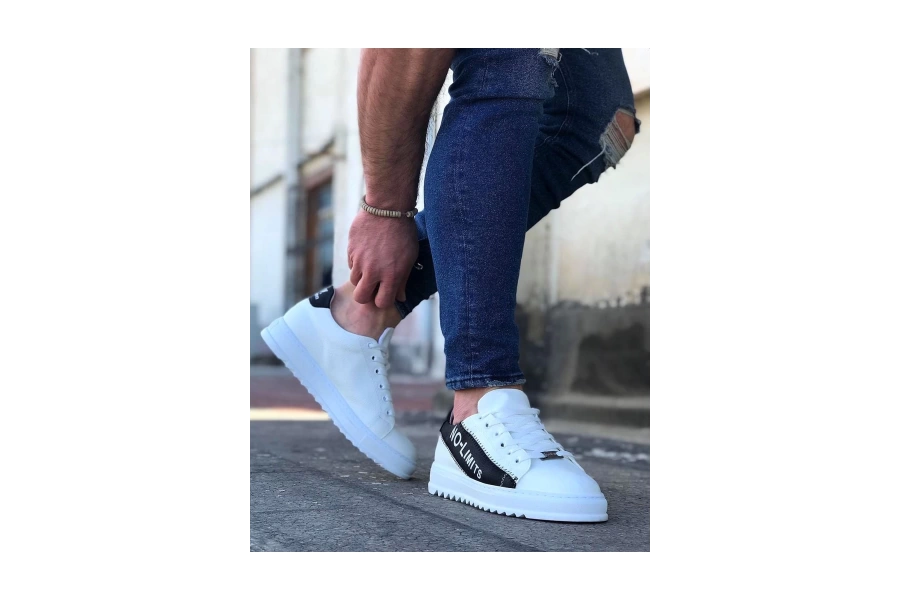 Shoecide Wg027 Beyaz Siyah No Limit Erkek Casual Ayakkabı