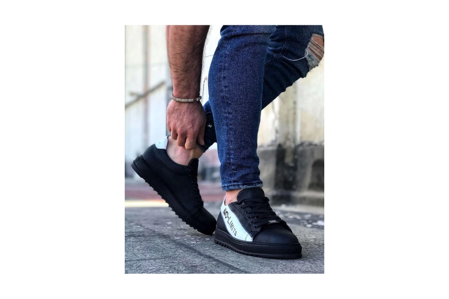 Shoecide Wg027 Kömür Beyaz No Limit Erkek Casual Ayakkabı