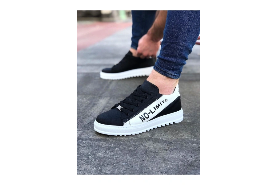 Shoecide Wg027 Siyah Beyaz No Limit Erkek Casual Ayakkabı
