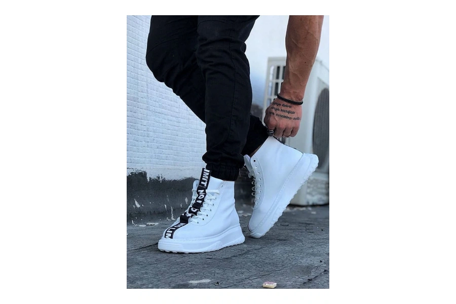 Shoecide Wg03 Beyaz Erkek Yarım Bilek Bot