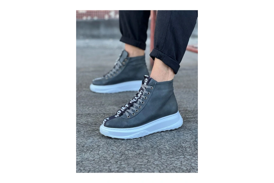 Shoecide Wg03 Gri Erkek Yarım Bilek Bot
