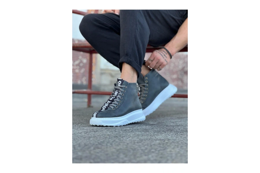 Shoecide Wg03 Gri Erkek Yarım Bilek Bot