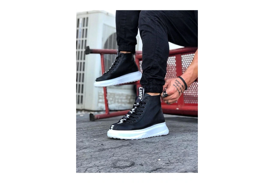 Shoecide Wg03 Siyah Casual Erkek Yarım Bilek Bot