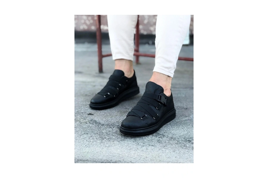 Shoecide Wg033  Kömür Erkek Yüksek Taban  Ayakkabı