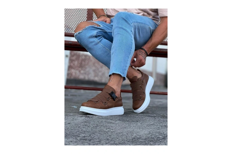 Shoecide Wg033  Taba Erkek Yüksek Taban  Ayakkabı