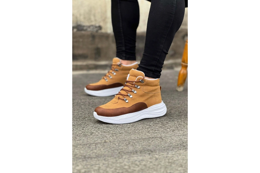 Shoecide Wg035 Taba Yüksek Taban Yarım Bilek Bot