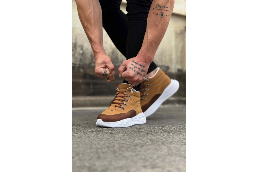 Shoecide Wg035 Taba Yüksek Taban Yarım Bilek Bot