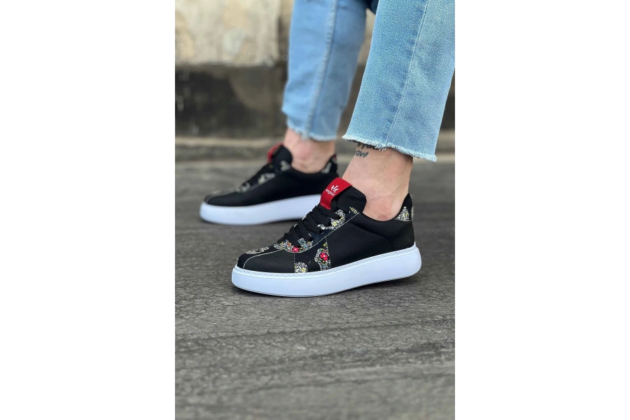 Shoecide Wg040 Siyah Kurukafa Erkek Casual Ayakkabı