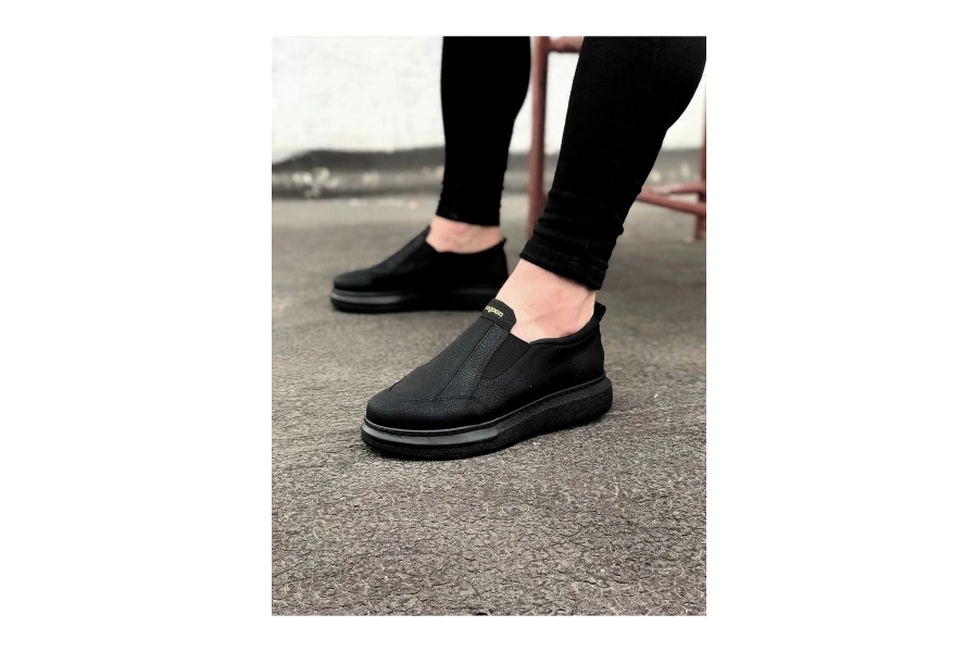 Shoecide Wg049 Kömür Düz Casual Erkek Ayakkabı