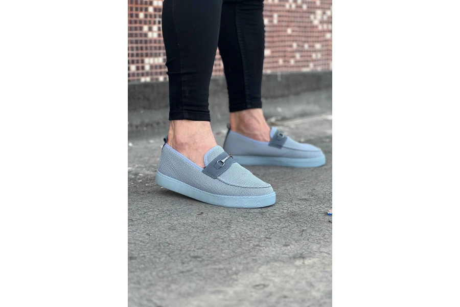 Shoecide Wg060 Gri Triko Babet Erkek Casual Ayakkabı