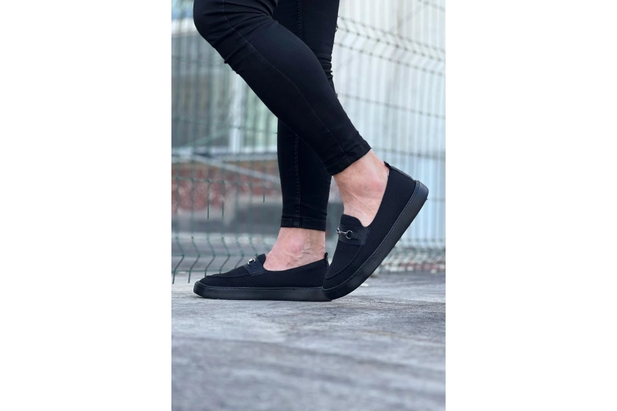 Shoecide Wg060 Kömür Triko Babet Erkek Casual Ayakkabı