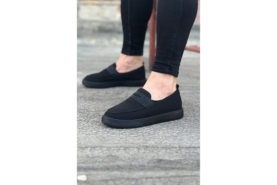 Shoecide Wg061 Kömür Triko Babet Erkek Casual Ayakkabı