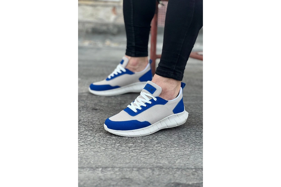 Shoecide Wg063 Bej Sax Triko Erkek Spor Ayakkabı