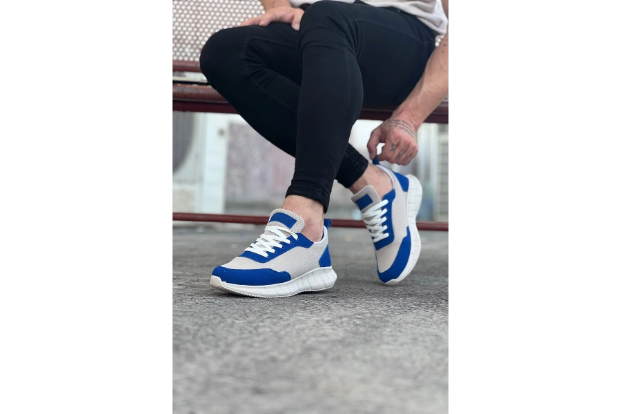 Shoecide Wg063 Bej Sax Triko Erkek Spor Ayakkabı