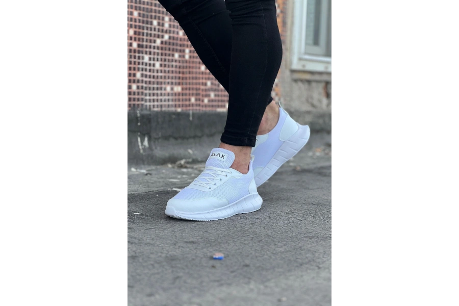 Shoecide Wg063 Beyaz Triko Erkek Spor Ayakkabı