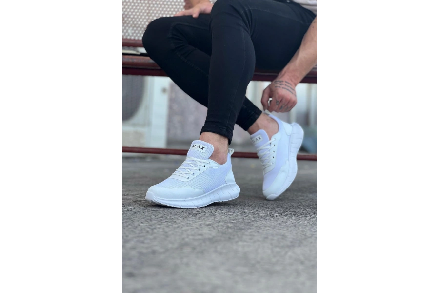 Shoecide Wg063 Beyaz Triko Erkek Spor Ayakkabı