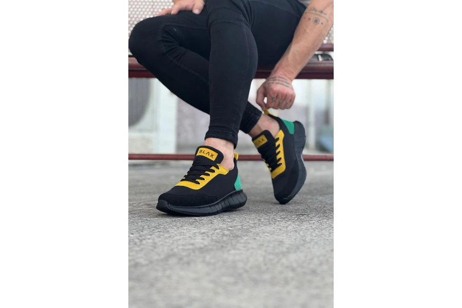 Shoecide Wg063 Kömür Füme Triko Erkek Spor Ayakkabı