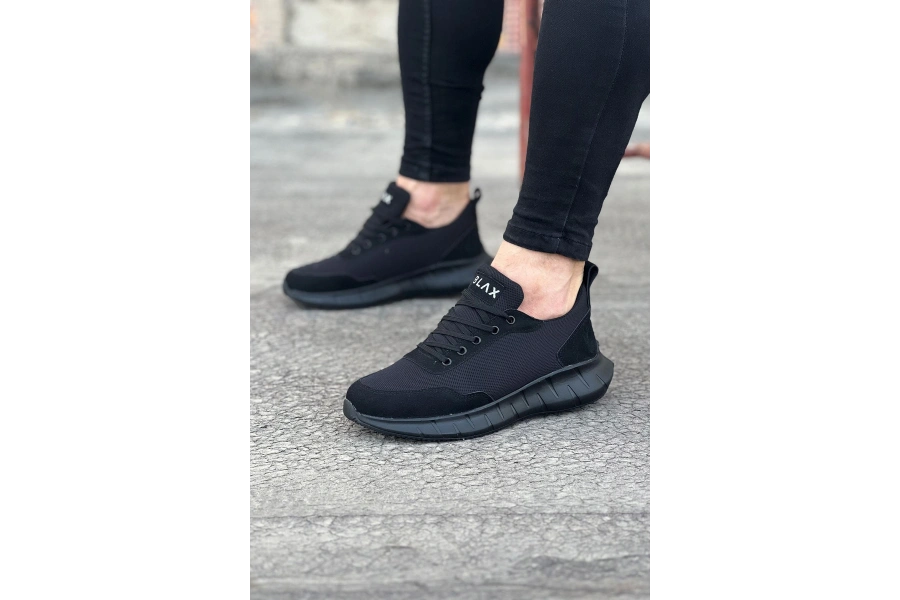 Shoecide Wg063 Kömür Triko Erkek Spor Ayakkabı