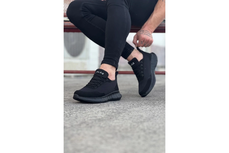 Shoecide Wg063 Kömür Triko Erkek Spor Ayakkabı