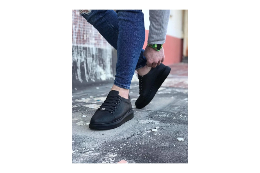 Shoecide Wg08 Kömür Düz Erkek Casual Ayakkabı