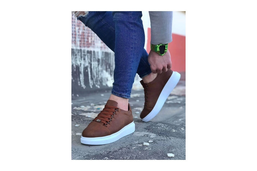 Shoecide Wg08 Taba Düz Erkek Casual Ayakkabı