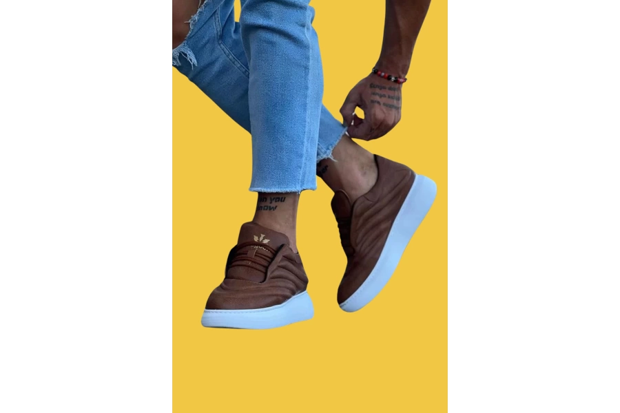 Shoecide Wg094 Bağcıklı Rahat Taban Taba Cilt Erkek Casual Ayakkabı