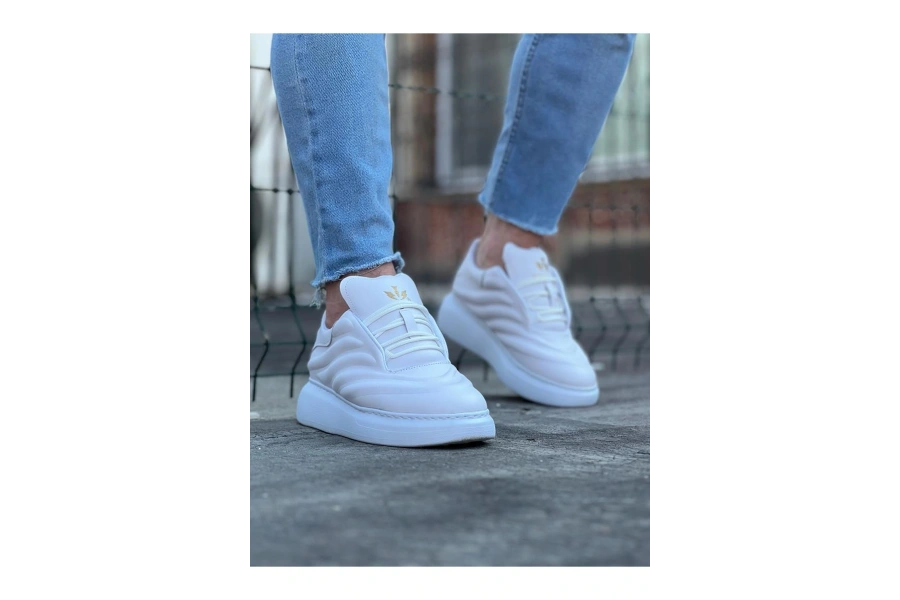 Shoecide Wg094 Beyaz Cilt Erkek Casual Ayakkabı