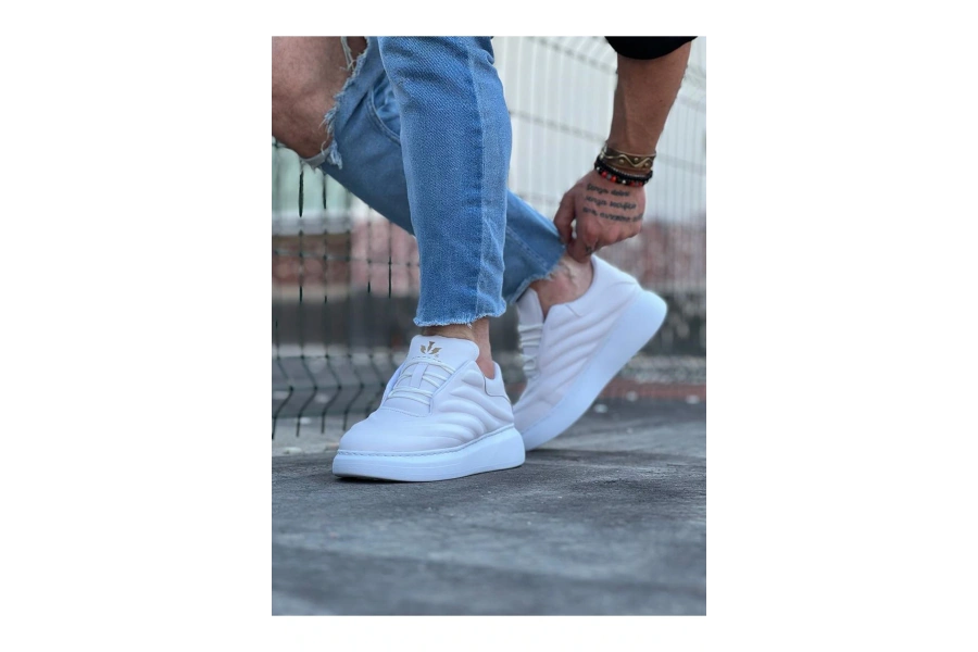 Shoecide Wg094 Beyaz Cilt Erkek Casual Ayakkabı