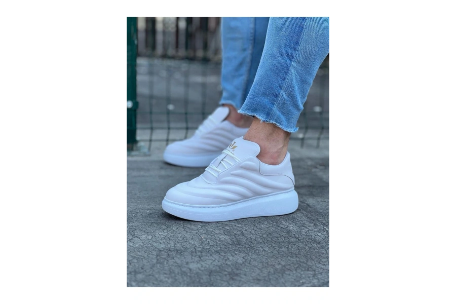 Shoecide Wg094 Beyaz Cilt Erkek Casual Ayakkabı