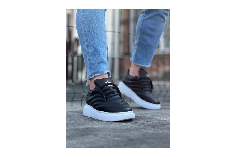 Shoecide Wg094 Siyah Cilt Erkek Casual Ayakkabı