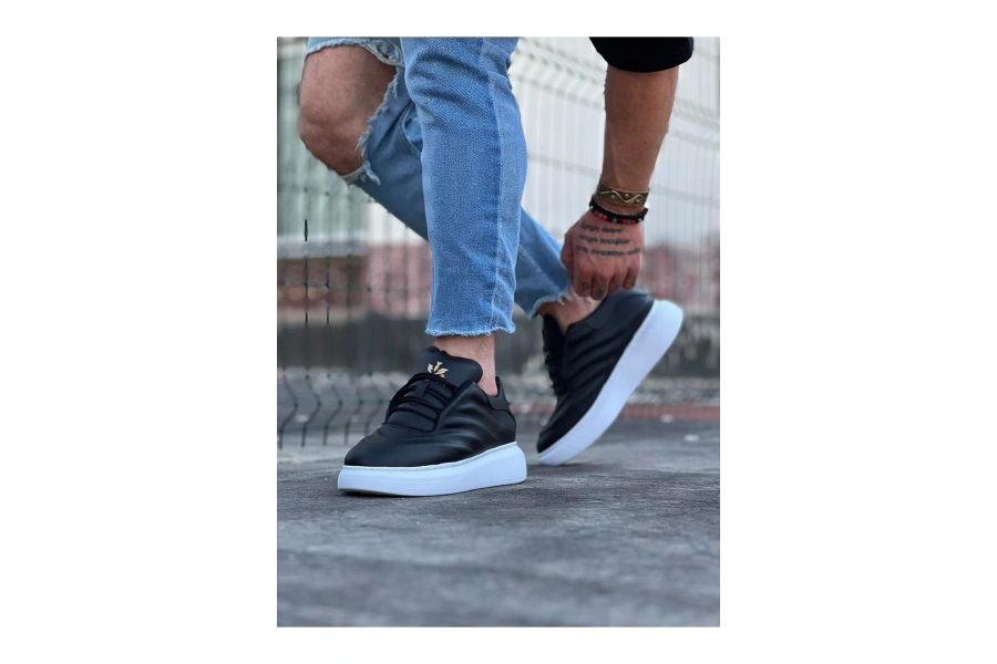 Shoecide Wg094 Siyah Cilt Erkek Casual Ayakkabı