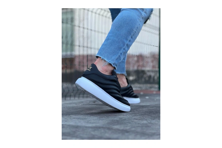 Shoecide Wg094 Siyah Cilt Erkek Casual Ayakkabı