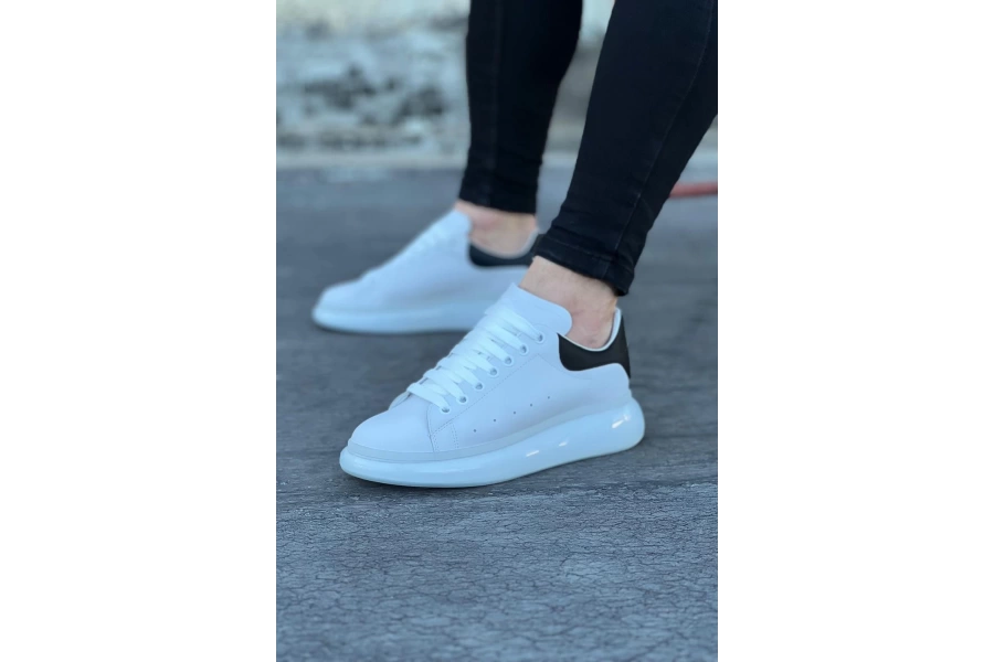 Shoecide Wg095 Beyaz Siyah Erkek Casual Ayakkabı