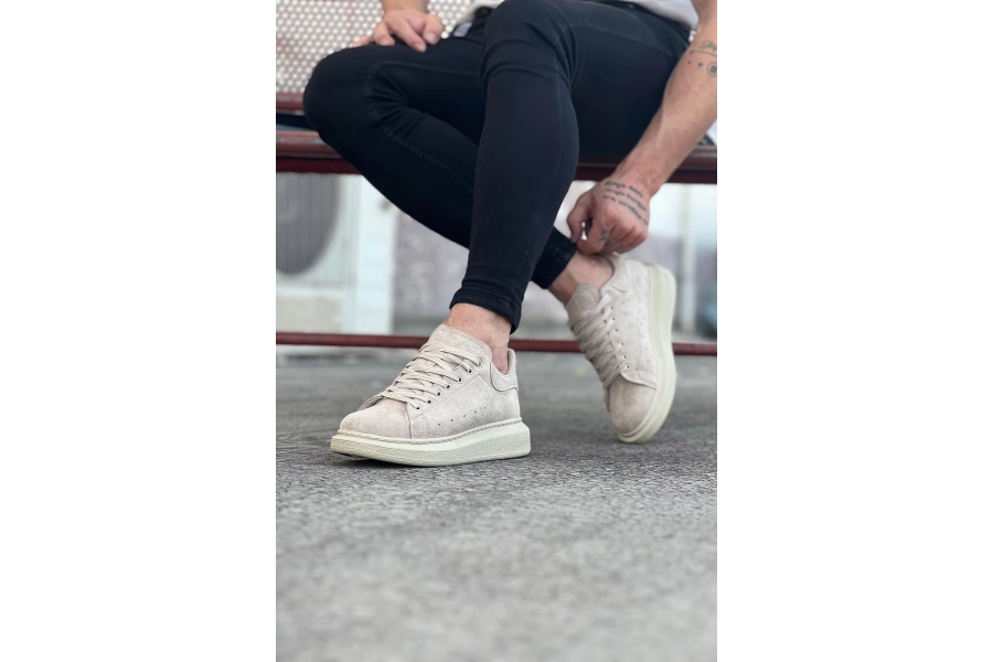 Shoecide Wg096 Bej Süet Günlük Erkek Casual Ayakkabı