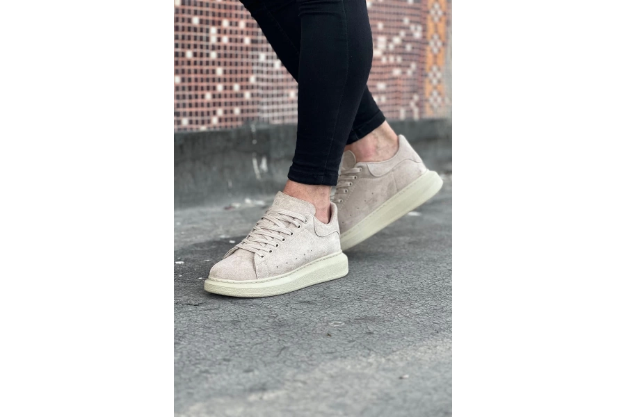 Shoecide Wg096 Bej Süet Günlük Erkek Casual Ayakkabı