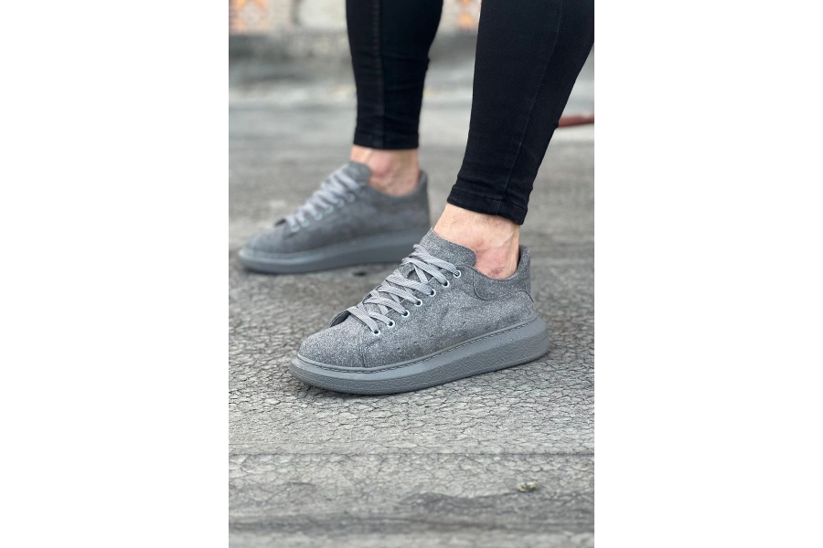 Shoecide Wg096 Gri Süet Günlük Erkek Casual Ayakkabı
