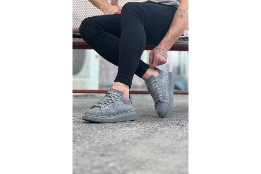 Shoecide Wg096 Gri Süet Günlük Erkek Casual Ayakkabı