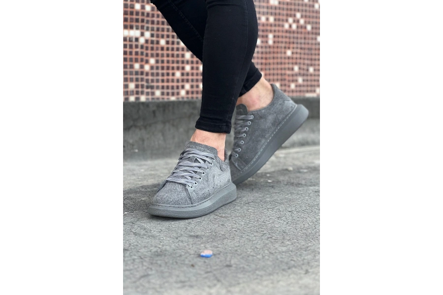 Shoecide Wg096 Gri Süet Günlük Erkek Casual Ayakkabı
