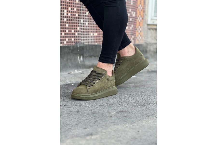 Shoecide Wg096 Haki Süet Günlük Erkek Casual Ayakkabı