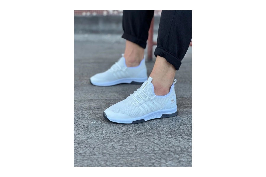 Shoecide Wg103 Beyaz Triko Erkek Spor Ayakkabı