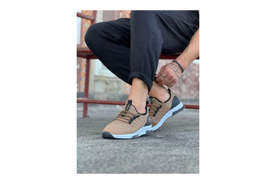 Shoecide Wg103 Taba Triko Erkek Spor Ayakkabı