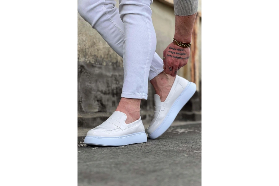 Shoecide Wg161 Beyaz Rugan Erkek Casual Ayakkabı