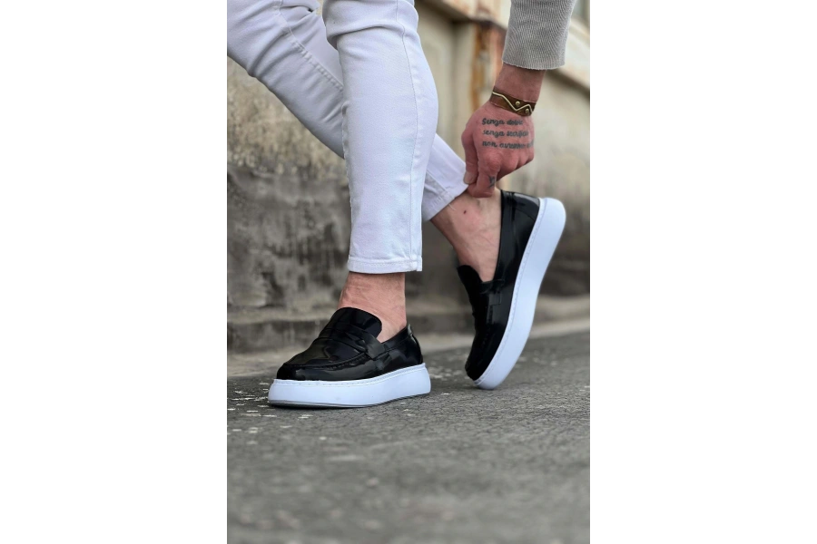 Shoecide Wg161 Siyah Rugan Erkek Casual Ayakkabı