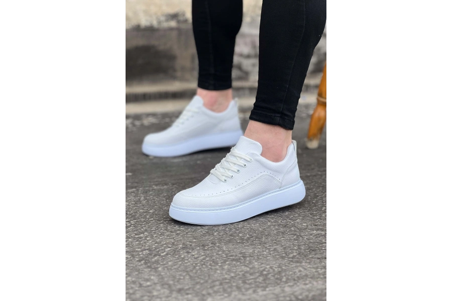 Shoecide Wg162 Beyaz Ortopedik Taban Erkek Casual Ayakkabı